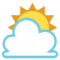 Sun Behind Cloud emoji on HTC